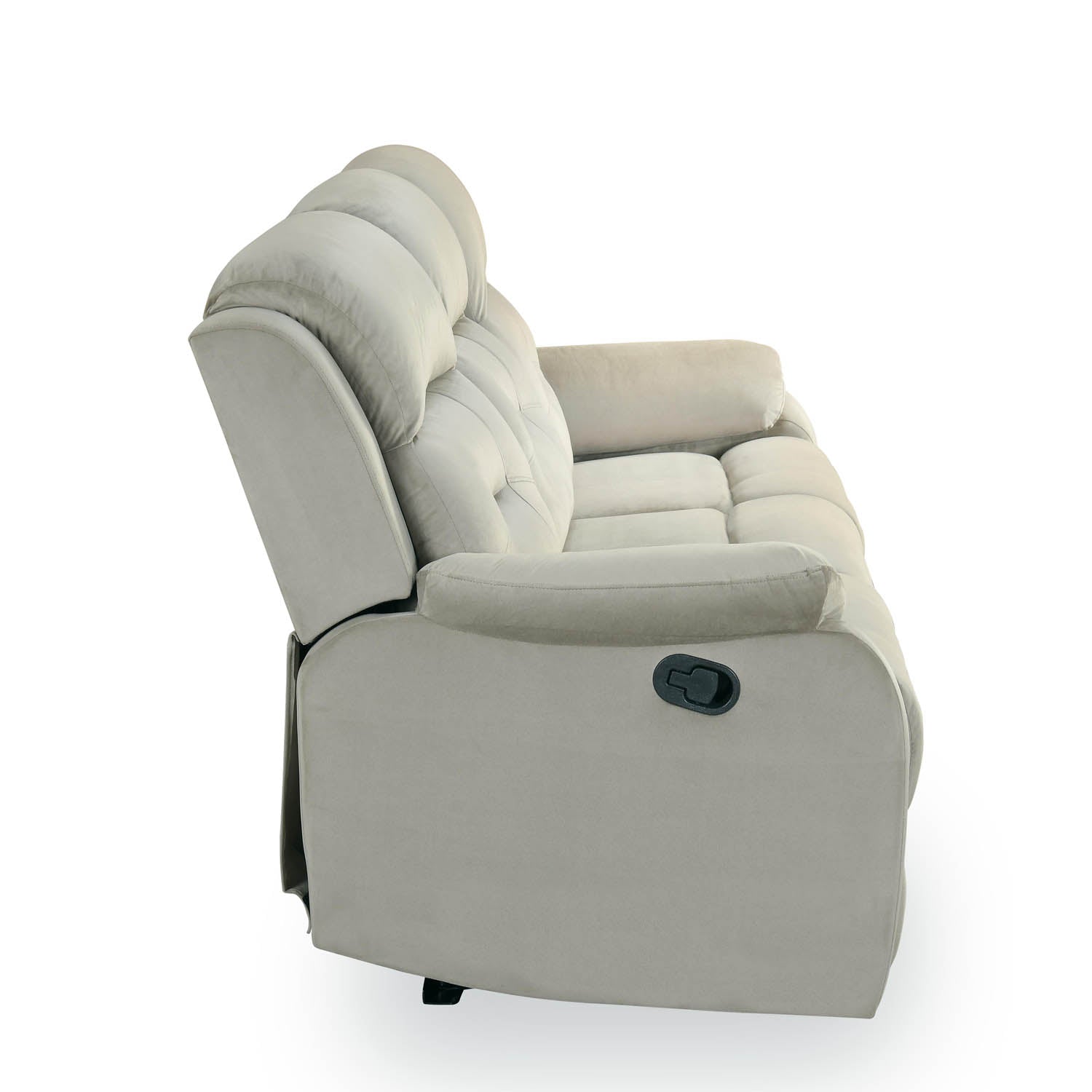 Rosia 3 Seater Manual Recliner Sofa (Light Brown)