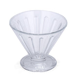 Elegant Striped Pattern 120 ml Ice Cream Bowl Set of 6- Transparent