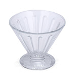 Elegant Striped Pattern 120 ml Ice Cream Bowl Set of 6- Transparent