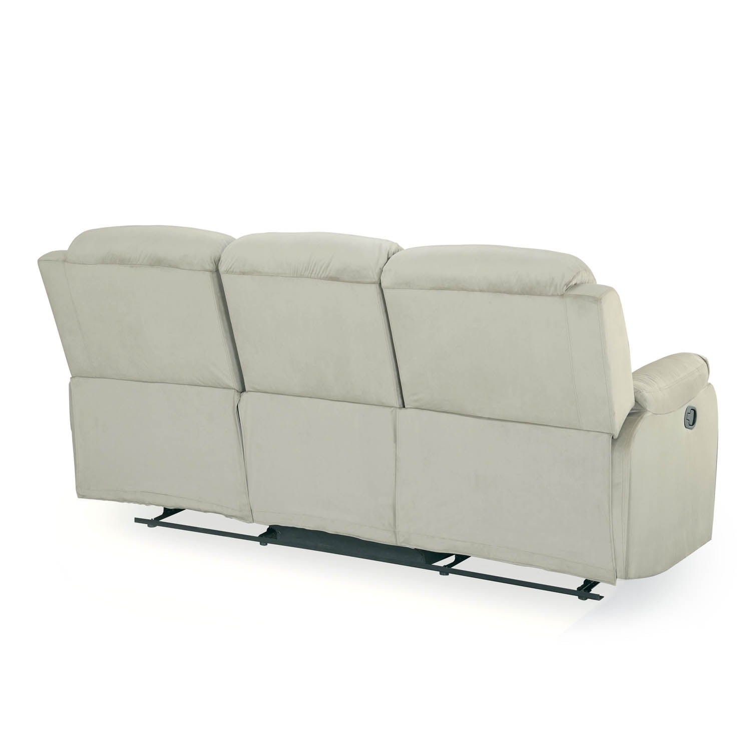 Rosia 3 Seater Manual Recliner Sofa (Light Brown)