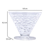 Elegant Frosted Pattern 120 ml Ice Cream Bowl Set of 6- Transparent