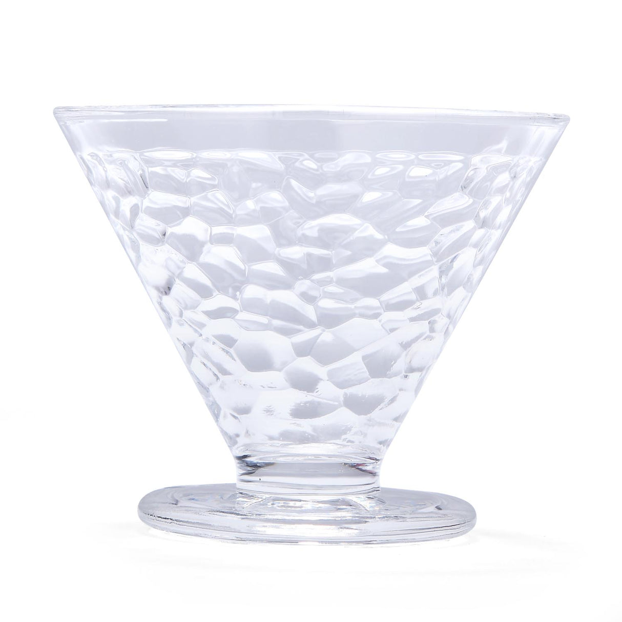 Elegant Frosted Pattern 120 ml Ice Cream Bowl Set of 6- Transparent