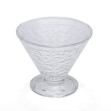 Elegant Frosted Pattern 120 ml Ice Cream Bowl Set of 6- Transparent