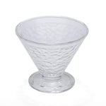 Elegant Frosted Pattern 120 ml Ice Cream Bowl Set of 6- Transparent