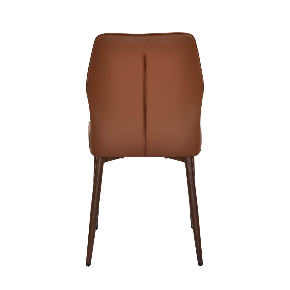 4 Seater Parquel Wooden Dining Set with Hexin Base and Ellipse Chairs- Walnut Brown