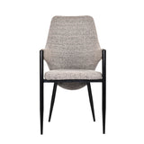 4 Seater Parquel Wooden Dining Set with Hexin Base and Tierra Chairs- Walnut Brown