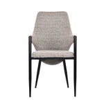 4 Seater Parquel Wooden Dining Set with Hexin Base and Tierra Chairs- Walnut Brown