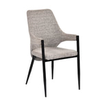 4 Seater Parquel Wooden Dining Set with Hexin Base and Tierra Chairs- Walnut Brown