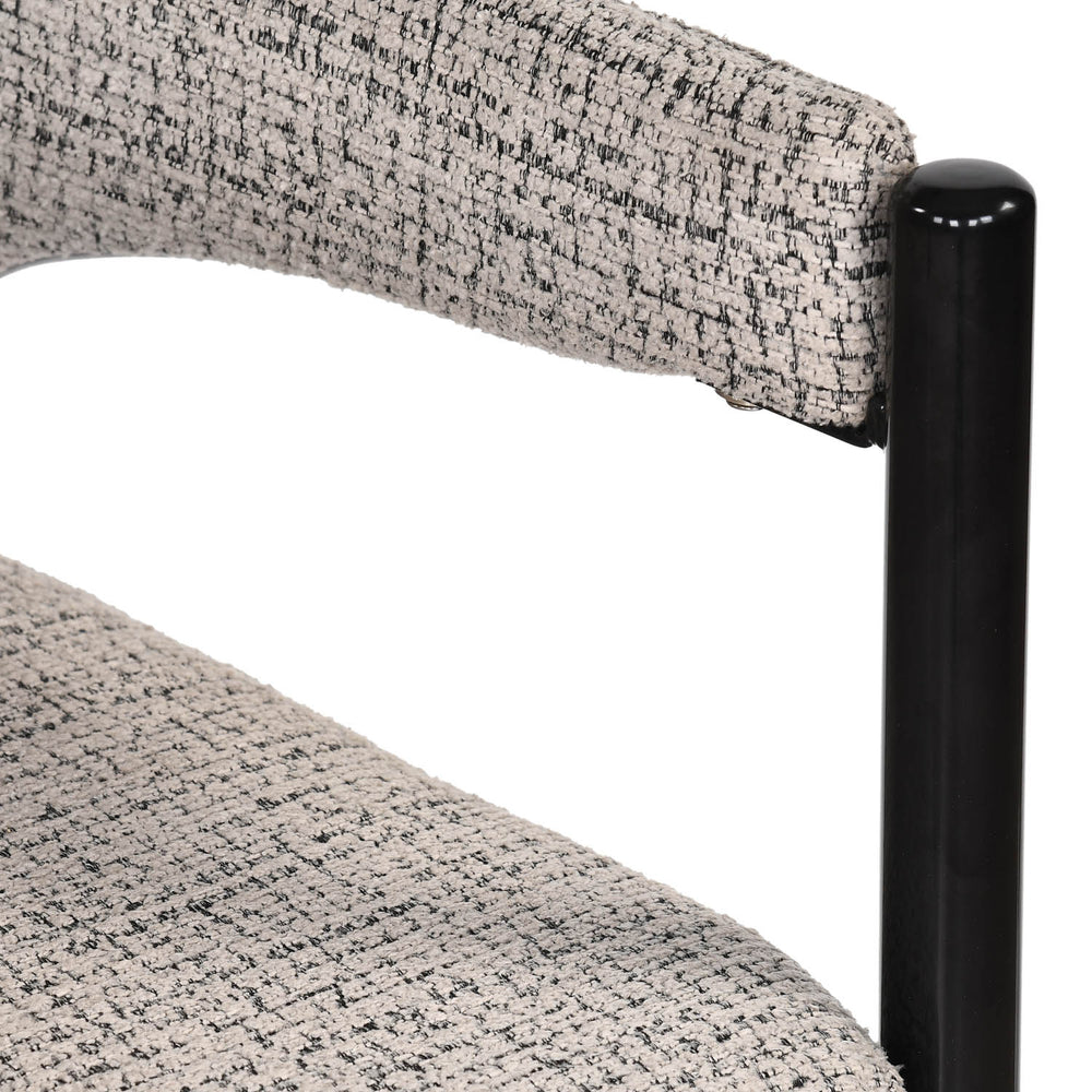 4 Seater Bevon Ceramic Dining Set with Hexin Base and Tierra Chairs- Cloud Beige