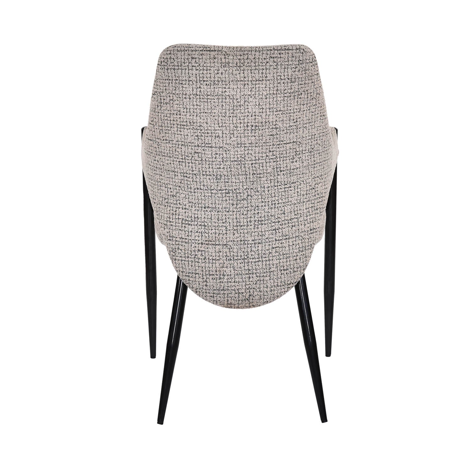 6 Seater Bevon Ceramic Dining Set with Dexor Base and Tierra Chairs- Cloud Beige