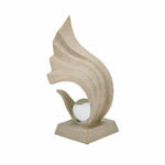 Waves with Crystal Sphere Table Décor Polyresin Showpiece- Sand Brown