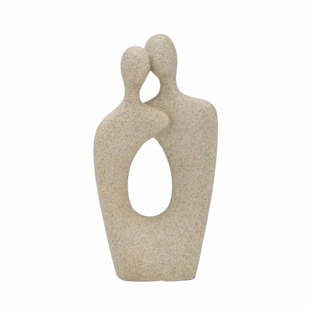 Abstract Couple Decorative Polyresin Showpiece- Sand Brown