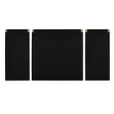 Disc and Leaf Metal & MDF Wall Art Set of 3 (Gold & Brown)