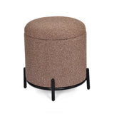 Volga Ottoman with Storage and Metal Base (Texture Brown)