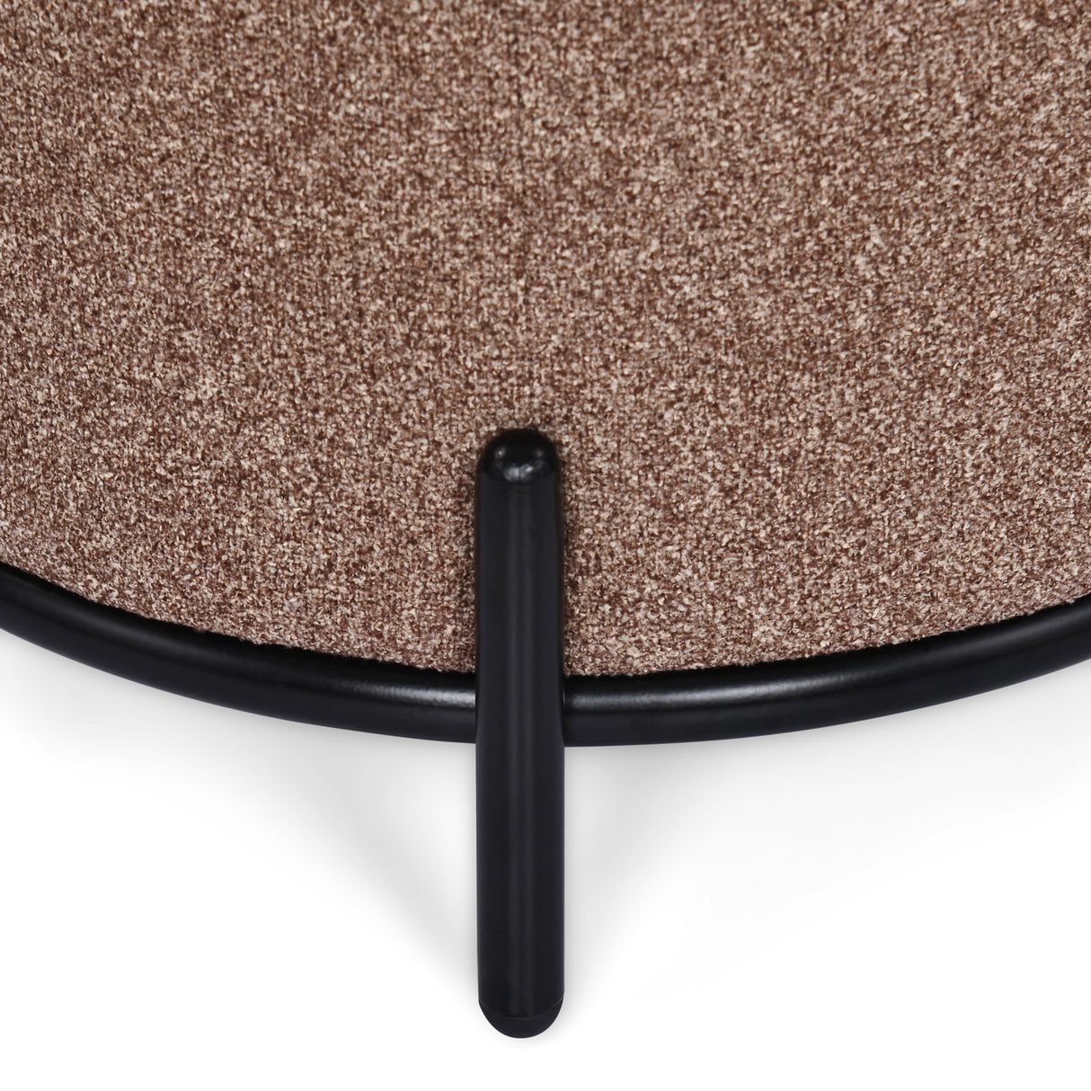 Volga Ottoman with Storage and Metal Base (Texture Brown)