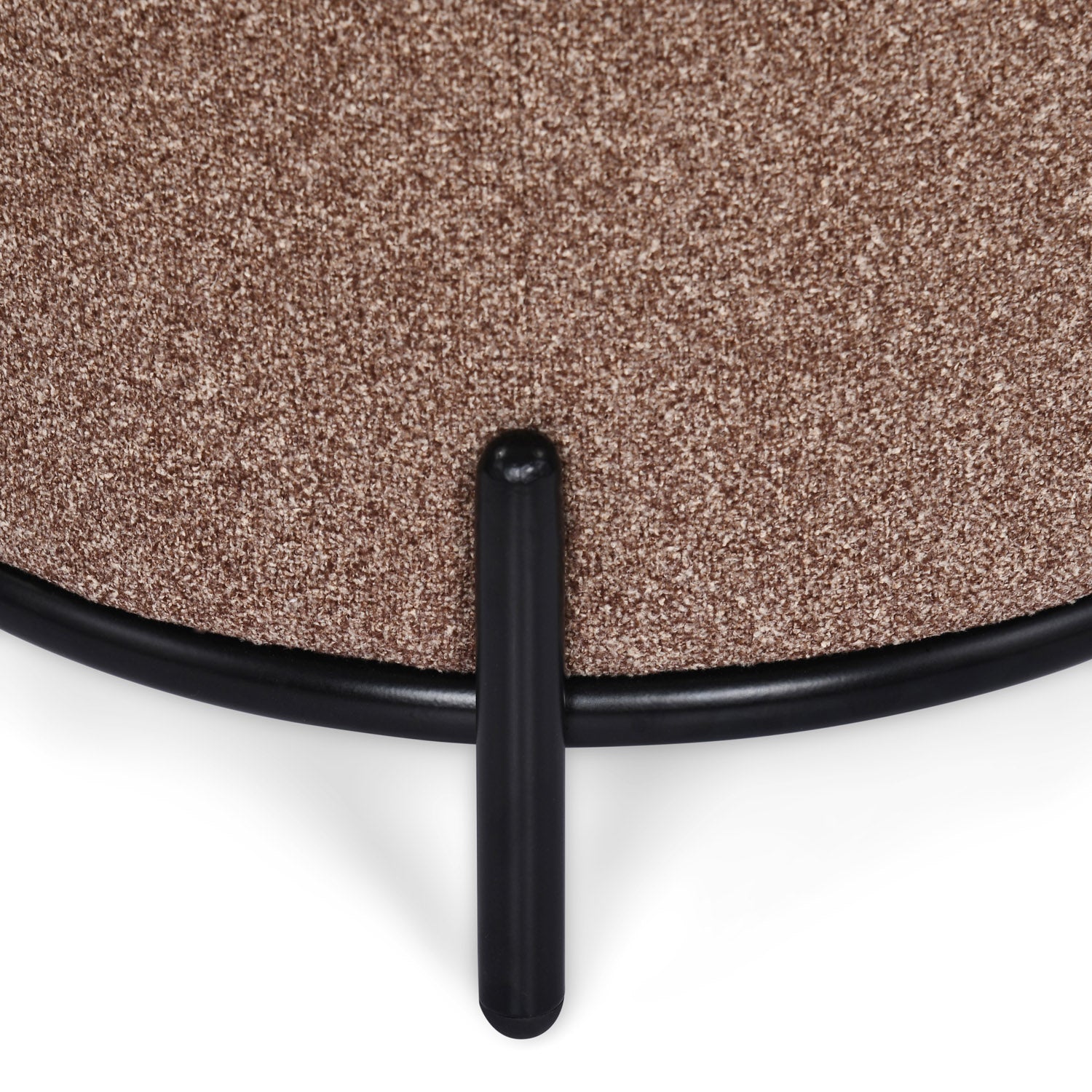 Volga Ottoman with Storage and Metal Base (Texture Brown)