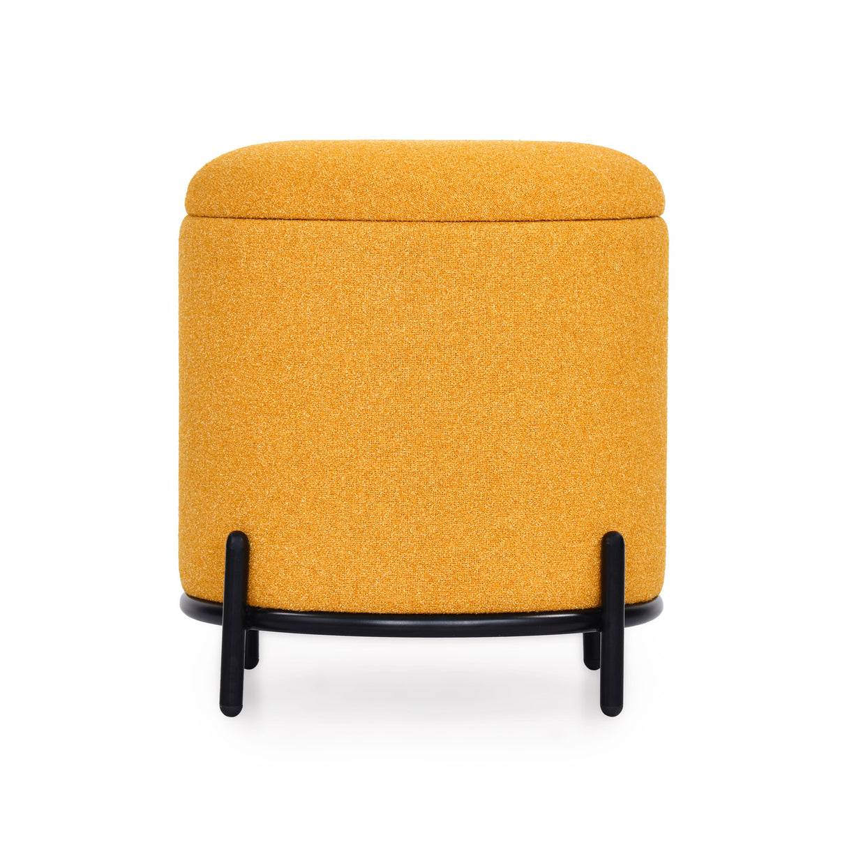 Volga Ottoman with Storage and Metal Base(Yellow)