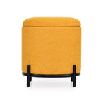 Volga Ottoman with Storage and Metal Base(Yellow)