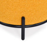 Volga Ottoman with Storage and Metal Base(Yellow)