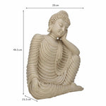 Thinking Buddha Decorative Polyresin Showpiece- Sand Brown