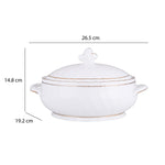 Karina Porcelain 40 Piece Dinner Set- White