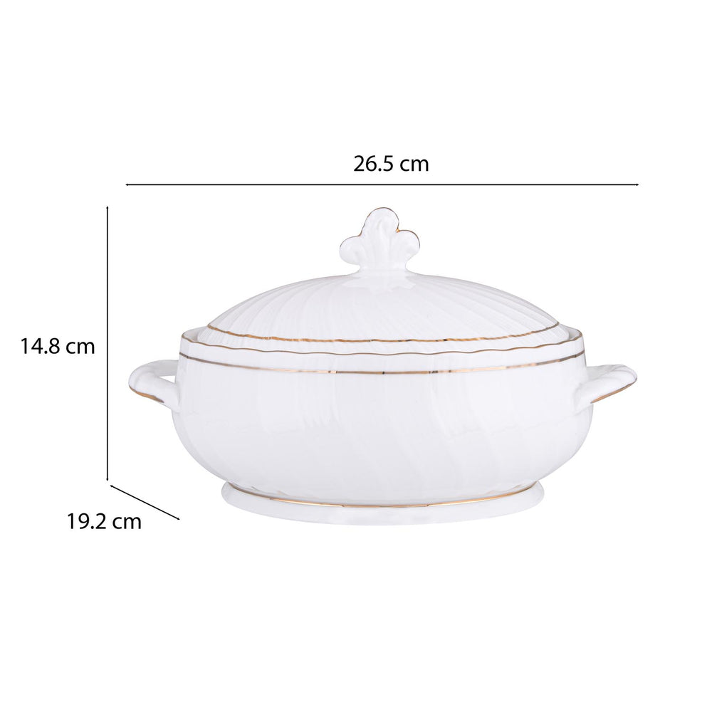 Karina Porcelain 40 Piece Dinner Set- White