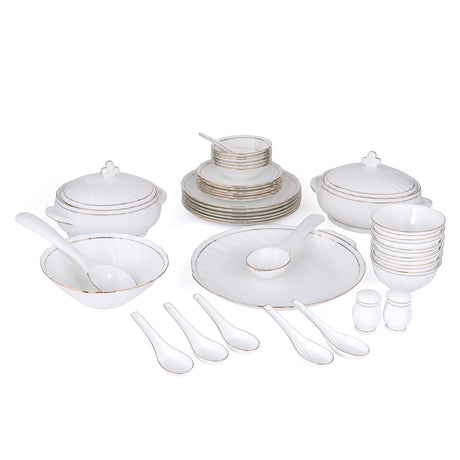 Karina Porcelain 40 Piece Dinner Set- White