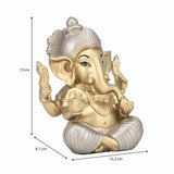 Ekdanta Ganesha Decorative Polyresin Showpiece- Gold and Silver