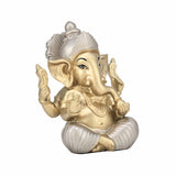 Ekdanta Ganesha Decorative Polyresin Showpiece- Gold and Silver