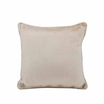 Belt Pattern Velvet Filled Cushion- Green And Off-white