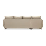 Infinia 4 Seater Leatherette Sofa with Right Lounger- Beige