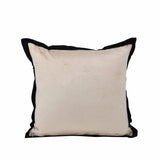 Textured Net Striped Velvet Filled Cushion- Green