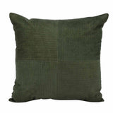 Corduroy Pattern Cotton Velvet Filled Cushion- Green