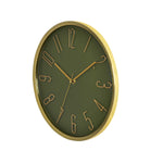 Classic Wall Clock- Gold and Green