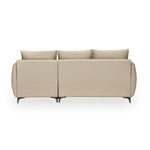 Infinia 3 Seater Leatherette Sofa with Left Lounger- Beige
