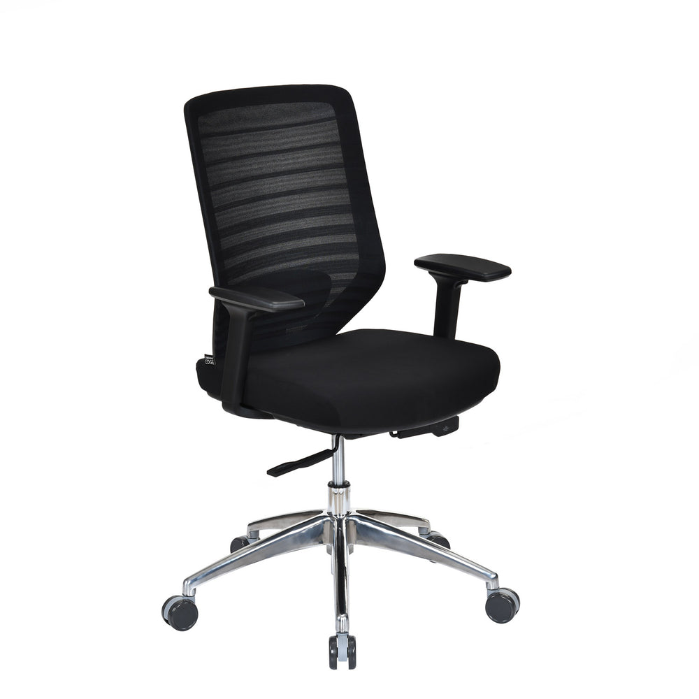 Poise Pro Mid Back Mesh Chair- Black