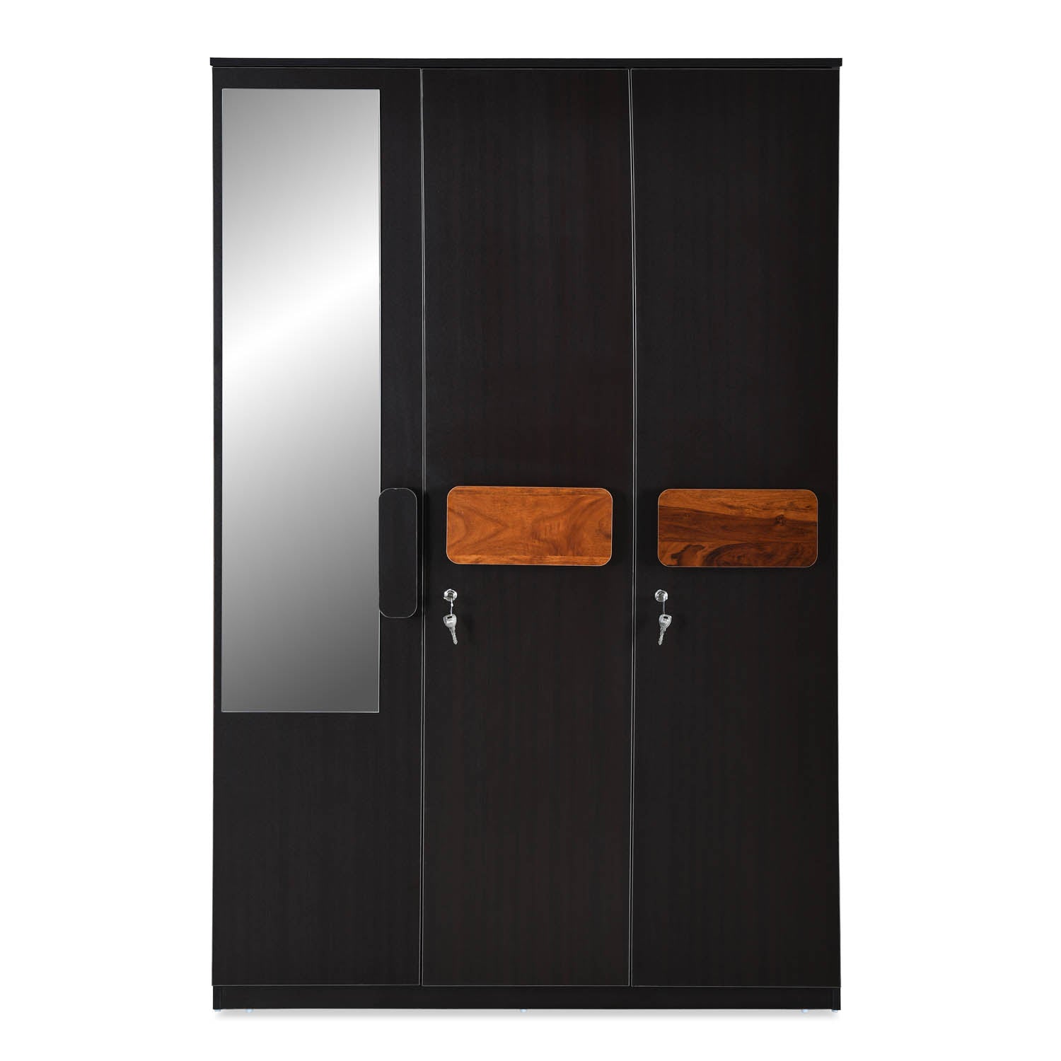 Buy Raven Wooden 3 Door Wardrobe (Wenge) Online in India