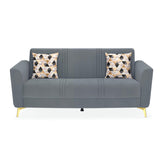 Cooper 3 Seater Fabric Sofa- Metallic Grey