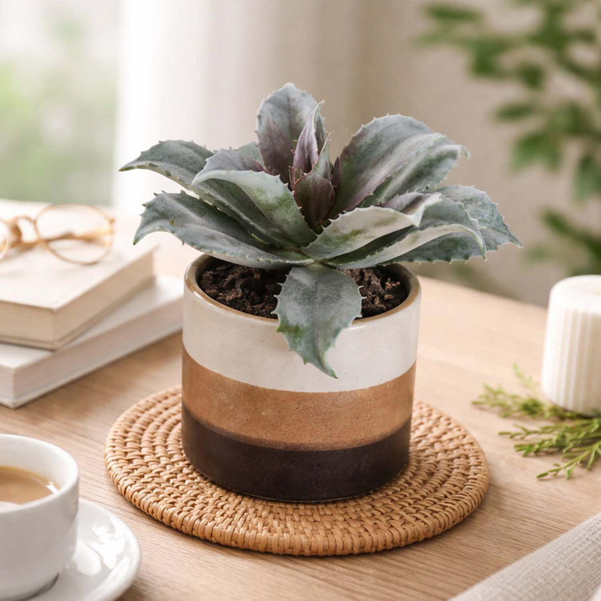 Succulent Artificial Potted Plant- Green