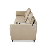 Infinia 2+1 Seater Leatherette Sofa Set with Rectangle Console- Beige