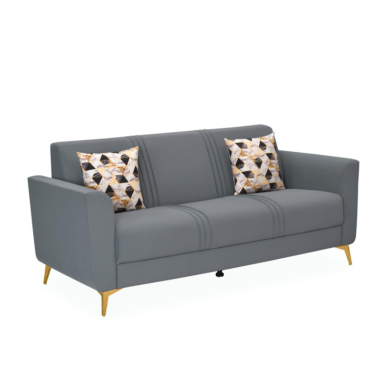Cooper 3 Seater Fabric Sofa- Metallic Grey