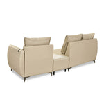 Infinia 2+1 Seater Leatherette Sofa Set with Triangle Console- Beige