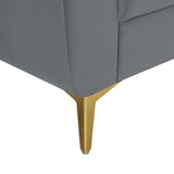 Cooper 1 Seater Fabric Sofa with Cushion- Metallic Grey