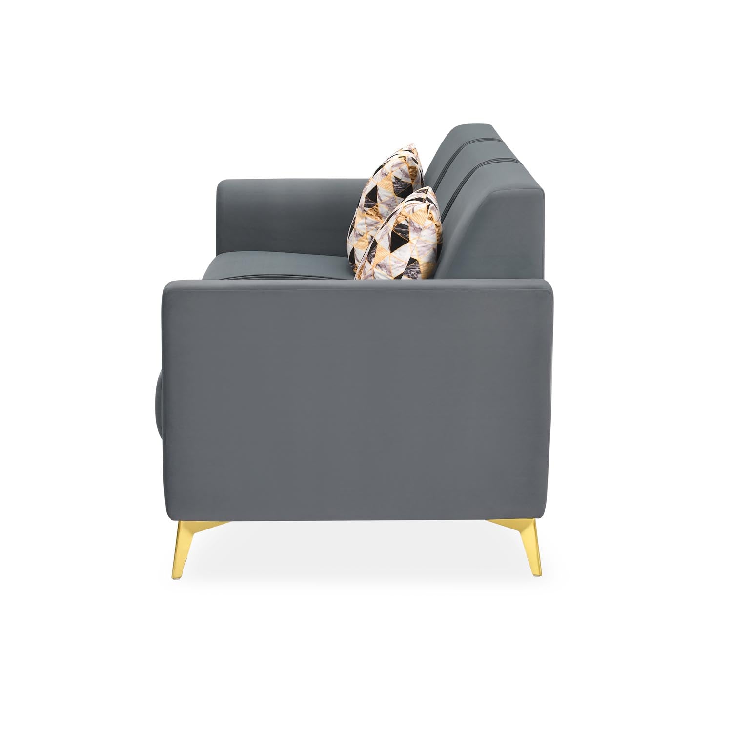 Cooper 3 Seater Fabric Sofa- Metallic Grey