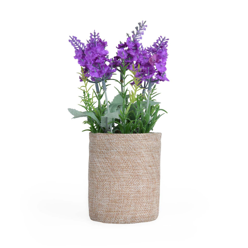 Lavender Artificial Potted Plant- Purple