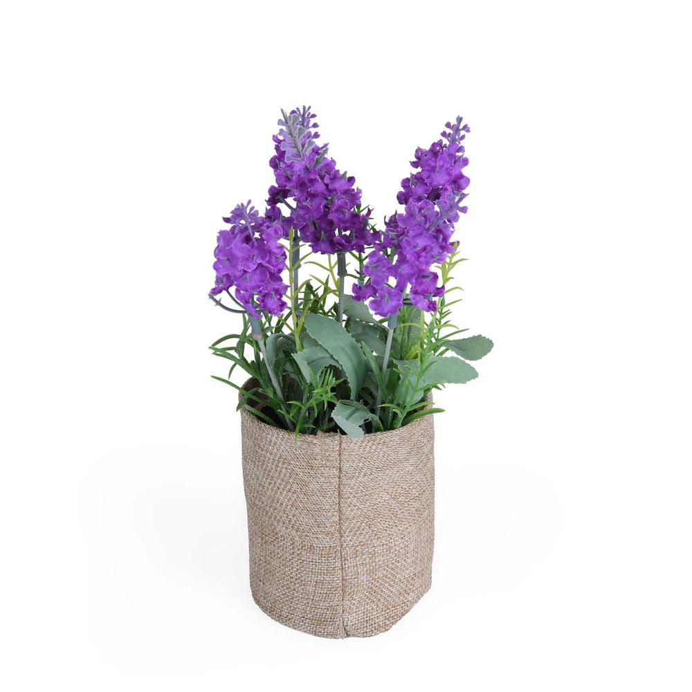 Lavender Artificial Potted Plant- Purple