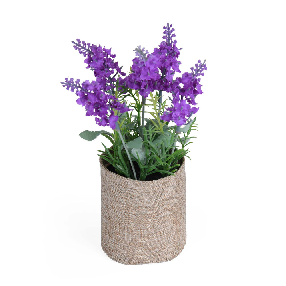 Lavender Artificial Potted Plant- Purple