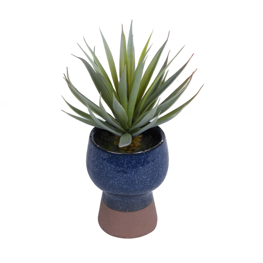 Agave Succulent Artificial Potted Plant- Green