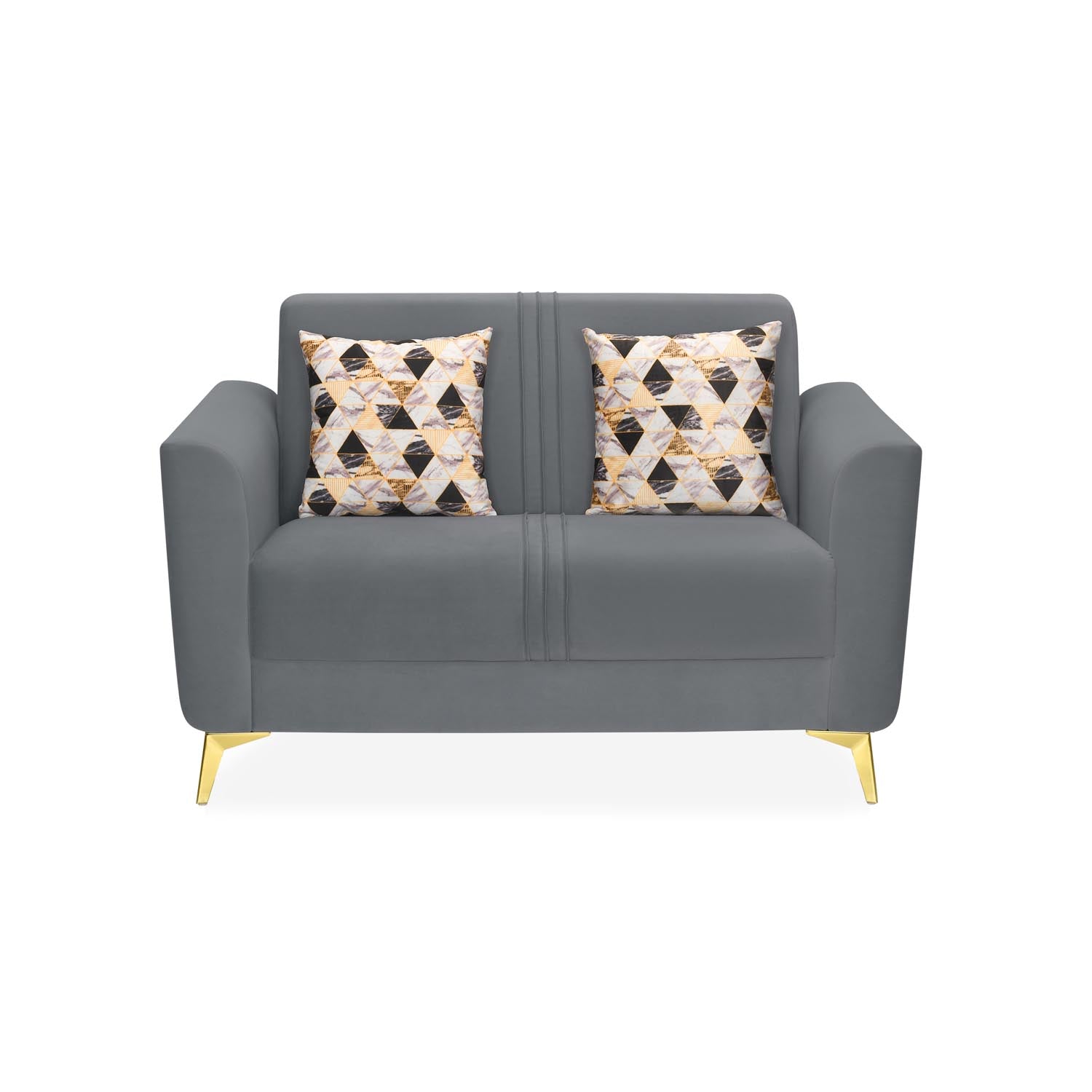 Cooper 2 Seater Fabric Sofa- Metallic Grey