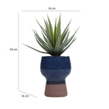 Agave Succulent Artificial Potted Plant- Green